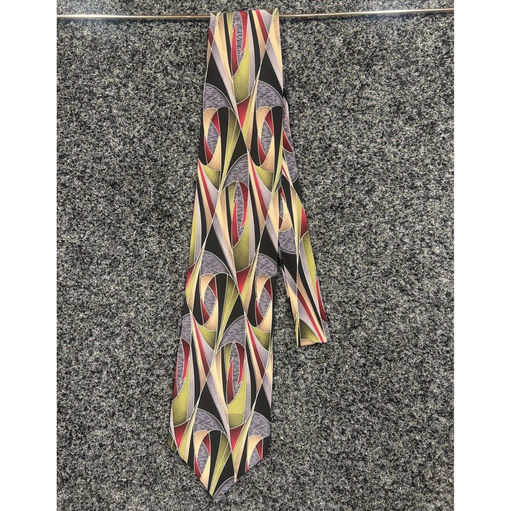 Vintage Stonehenge Ltd Tie Coctail collection Silk Geometric Abstract Party